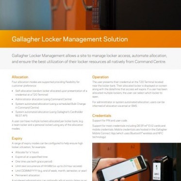 Locker Management Flyer photo
